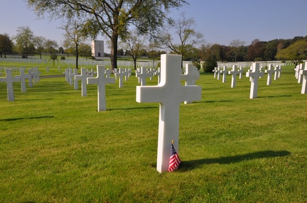 Grave with an American Flag